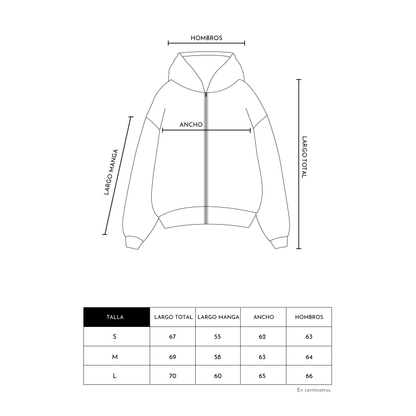 ZIP HOODIE HUESO