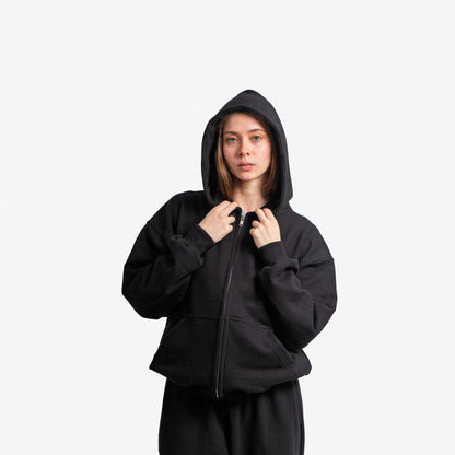ZIP HOODIE NEGRO