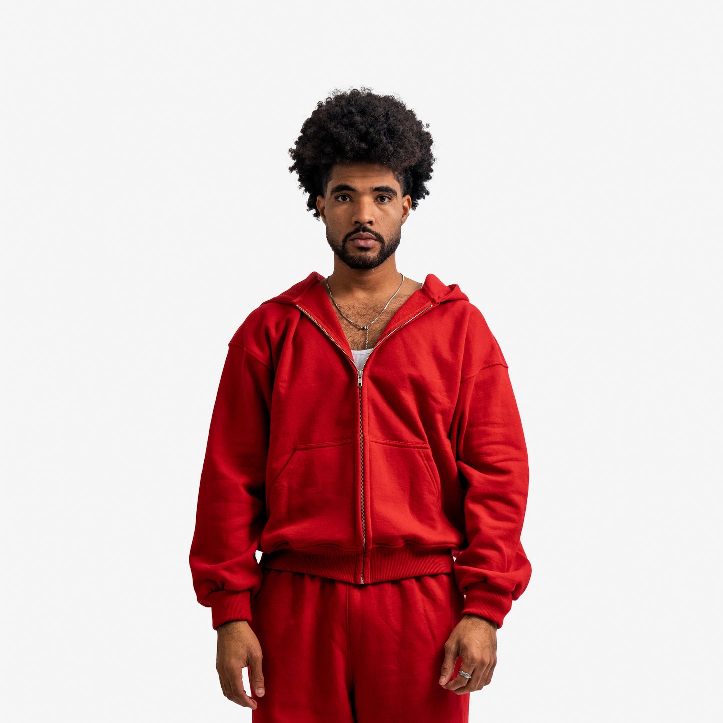 ZIP HOODIE ROJO