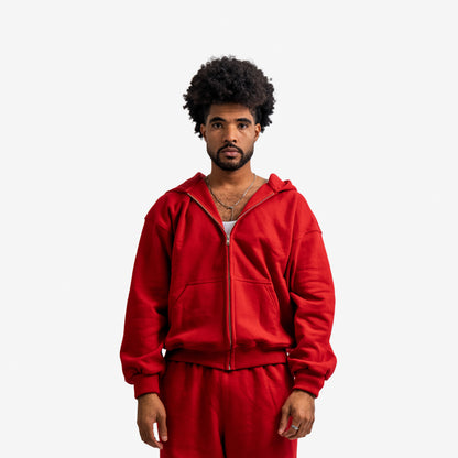 ZIP HOODIE ROJO